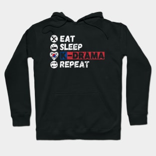 Eat Sleep K-Drama Repeat Hoodie